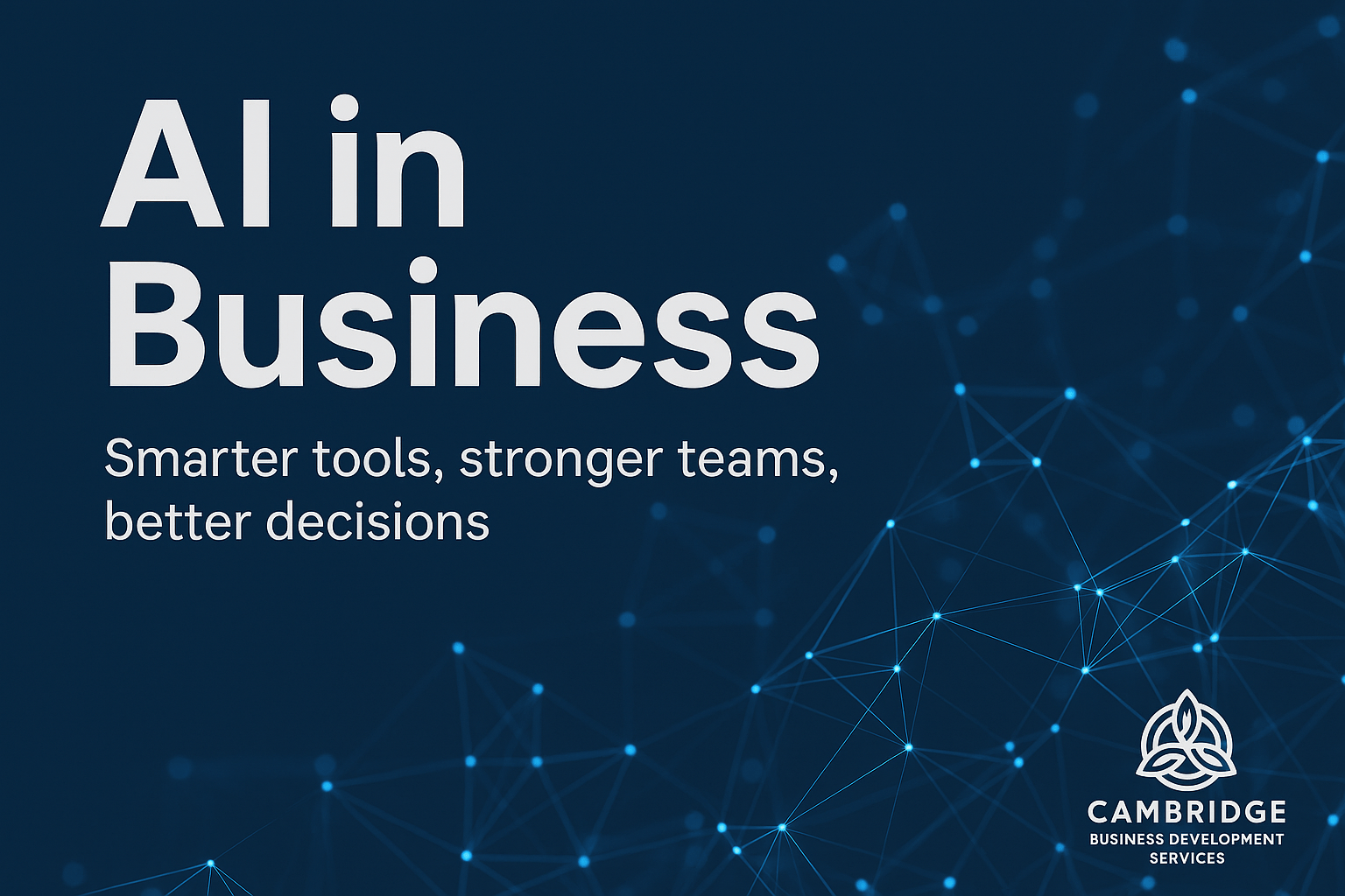 Illustration representing AI in business learning and application